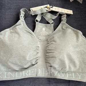 Kindred Bravely sublime Nursing Sports Bra. L-Busty,  color Seaglass Heather